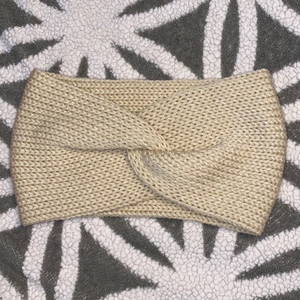 Handmade Messy bun Ear warmer Cream…